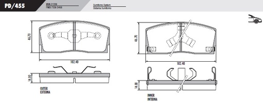 [PD455] [Frasle] PASTILLA CHARADE  102,4x46,7x14  DEL