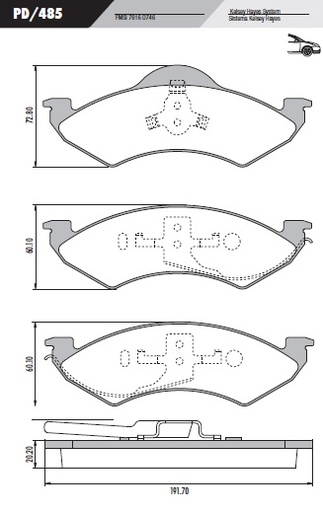 [PD485] [Frasle] PASTILLA DAKOTA 98/  191,7x6020,2  DEL