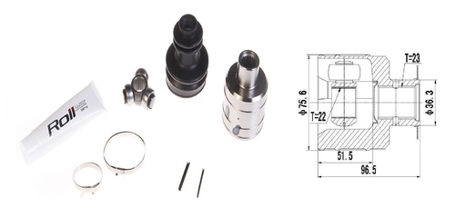 [R3505] [Roll] HOMOCINETICA R9 R11 R12 R19 CLIO  CAJA  23/22