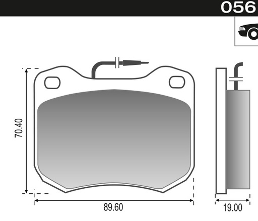 [12044] [Durbloc] PASTILLA 405 505 D INYEC 604  89,5x69,9x19  DEL