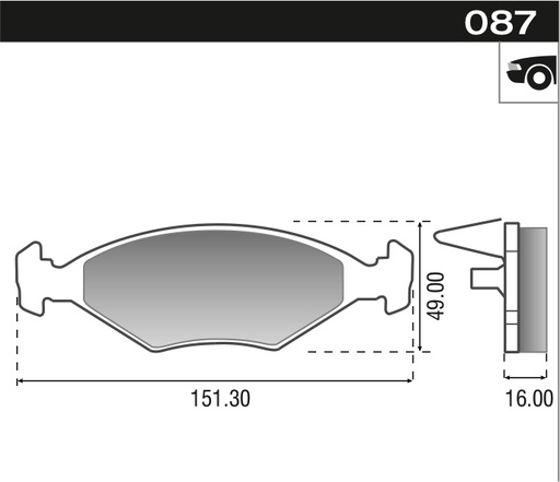 [12049] [Durbloc] PASTILLA PALIO SIENA GOL GANCHO LARGO  151,3x49,2x18  DEL