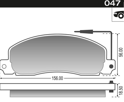 [12059] [Durbloc] PASTILLA TRAFIC 1400 2000 RODEO  155,6x56,5x18,2  DEL
