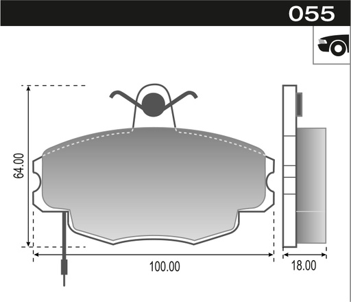 [12062] [Durbloc] PASTILLA 205 R9 R11 R19 R18 21 CLIO GIRLING  100x63,5x18  DEL