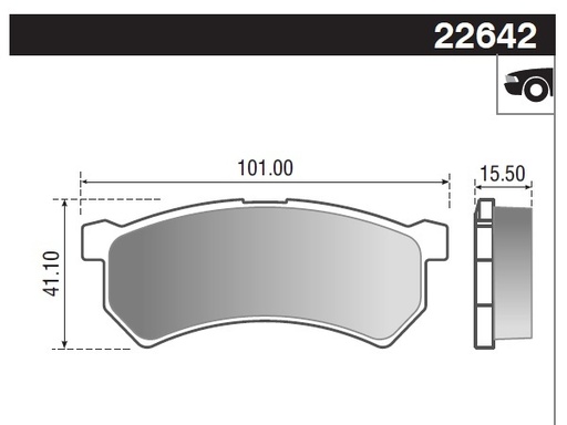 [12342] [Durbloc] PASTILLA KWID 1.0 17/  101,4x42,3x15,7  DEL