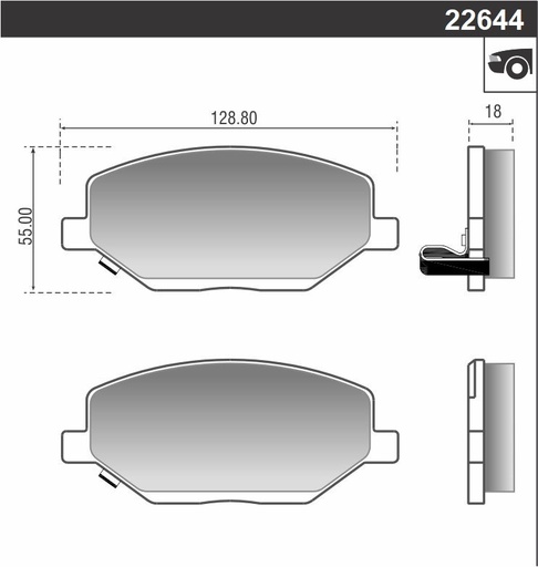 [12344] [Durbloc] PASTILLA SPIN 17/ COBALT 17/  128,8x55x18  DEL