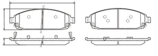 [12280M] [Durbloc] PASTILLA JEEP GRAND CHEROKEE  176x57,2x18  DEL