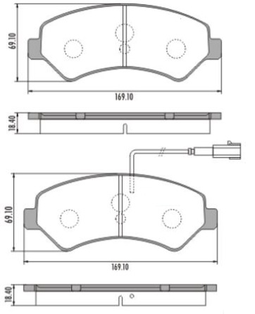[12470M] [Durbloc] PASTILLA DUCATO MAXI BOXER 18/  169x69x18,3  DEL