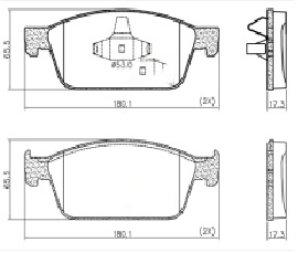 [12474M] [Durbloc] PASTILLA KUGA FOCUS III TDCI  180x65,5x17,3  DEL
