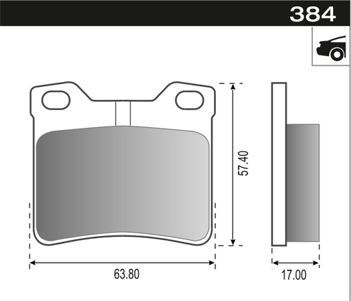 [12784M] [Durbloc] PASTILLA 307 406 605 MB VITO VIANO  63,8x57,4x17  TRAS