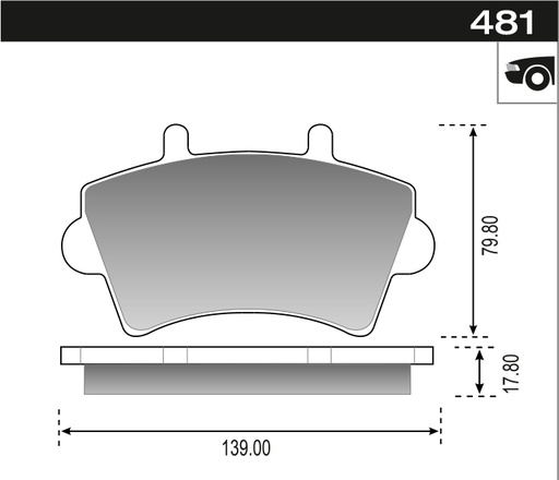 [12881M] [Durbloc] PASTILLA MASTER 2.5 DCI 2.8D  138x80x17,8  DEL