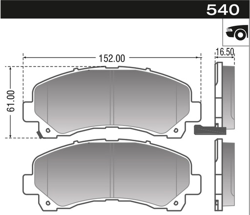 [12940M] [Durbloc] PASTILLA S10 LS LTZ TRAILBLAZER  151x60x16  DEL
