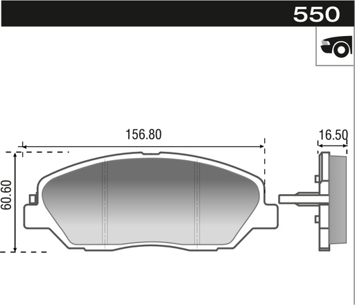 [12950M] [Durbloc] PASTILLA KORANDO SORENTO CARNIVAL  156,8x60,8x15,8  DEL