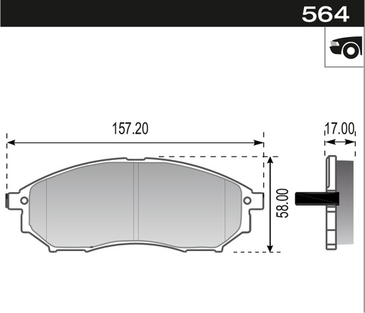 [12964M] [Durbloc] PASTILLA KOLEOS PATHFINDER FRONTIER  157,2x58x17  DEL