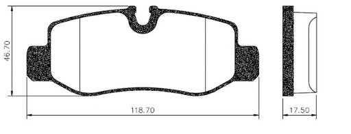 [12974M] [Durbloc] PASTILLA MB VITO 15/  118,7x46,7x17,5  TRAS