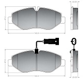 [12984M] [Durbloc] PASTILLA IVECO DAILY 45S14 55C16 S/CABLE  163,4x66,7x21,4  DEL