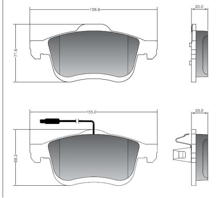 [12987M] [Durbloc] PASTILLA DOBLO II 10/  156,5/155x71,5/69x20  DEL