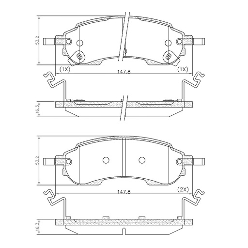 [PD2383] [Frasle] PASTILLA RANGER 2.0 XLS 2023/ TRAS