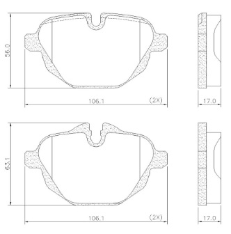 [PD1466CMAX] [Frasle] PASTILLA BMW SERIE 1 SERIE 3 Y 4 TRAS.