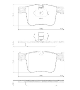 [PD1699CMAX] [Frasle] PASTILLA BMW SERIE 1 SERIE 3 X3 X4 2014/ DEL.